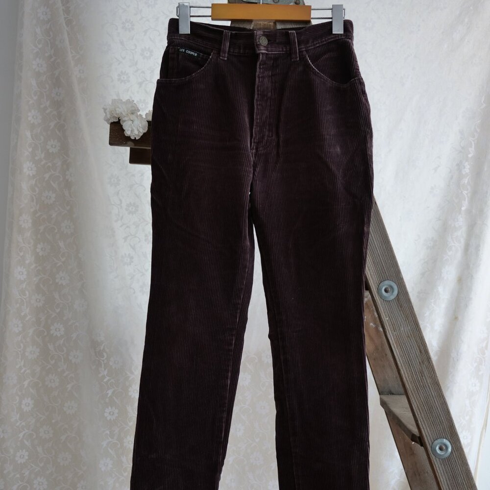 Vintage 1970s Lee Cooper Retro 70s High Rise Corduroy Pants Brown Jeans